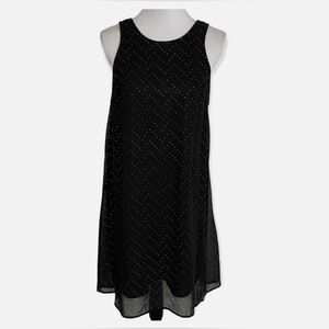 Lush Black and Gold Slip Halter Mini Dress